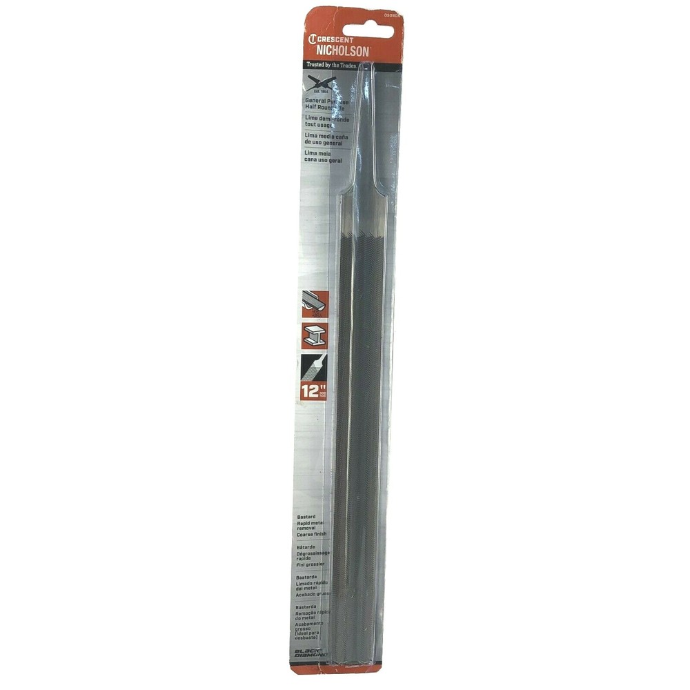 Assorted Sizes Crescent Nicholson Files, General Purpose Application Double Cut
