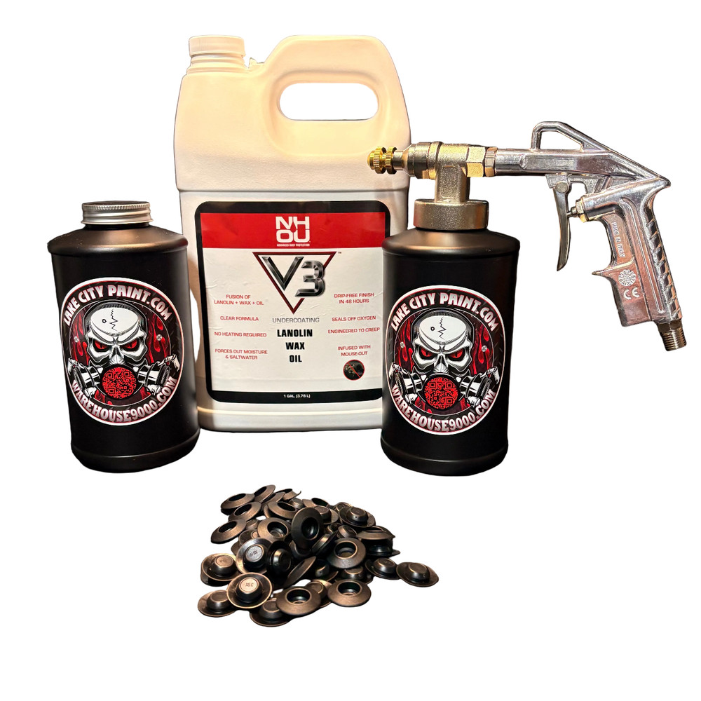 NHOU V3 Clear Pro Undercoating Gun Kit (2 B Quart Bottles)