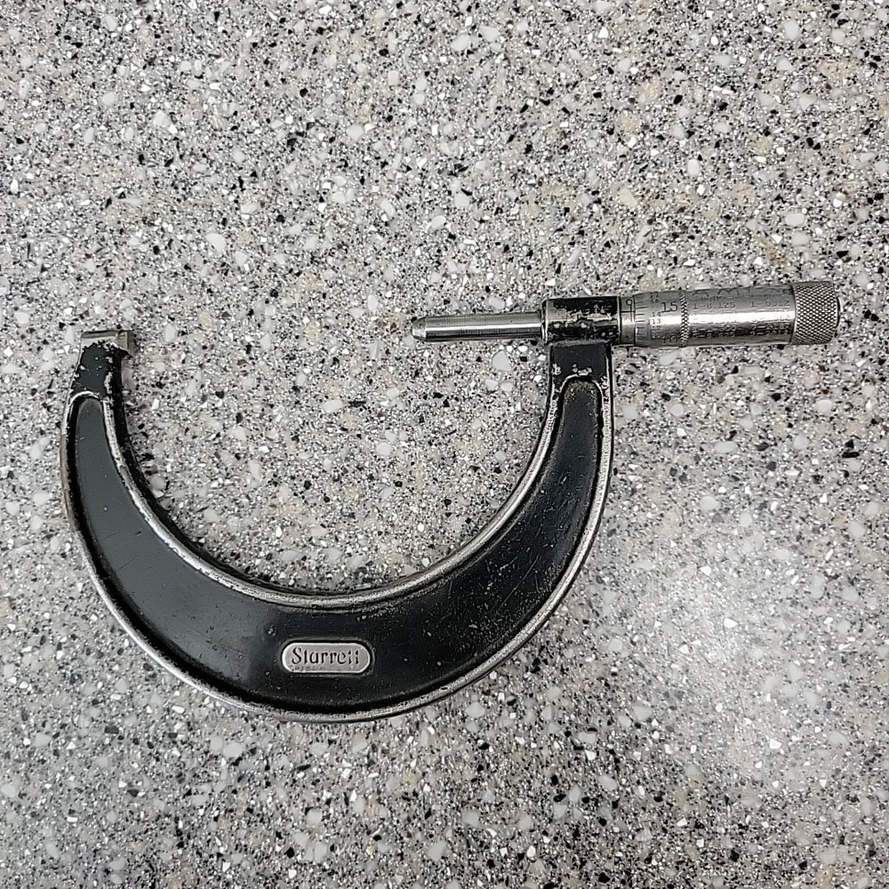 Starrett No. 436 3-4" micrometer, .001"