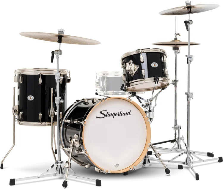 Slingerland Studio King 3-piece Shell Pack - Del Norte Black Lacquer