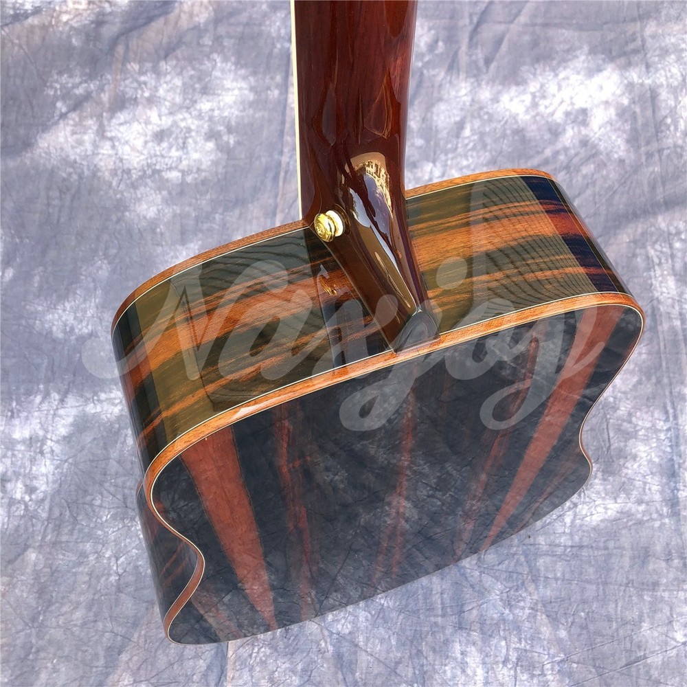 Solid Cedar 41 Inch D Type Cocobolo Acoustic Guitar Abalone Ebony Fingerboard
