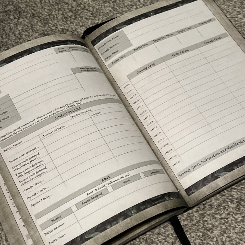 Warhammer 40,000 Crusade Journal Log Book