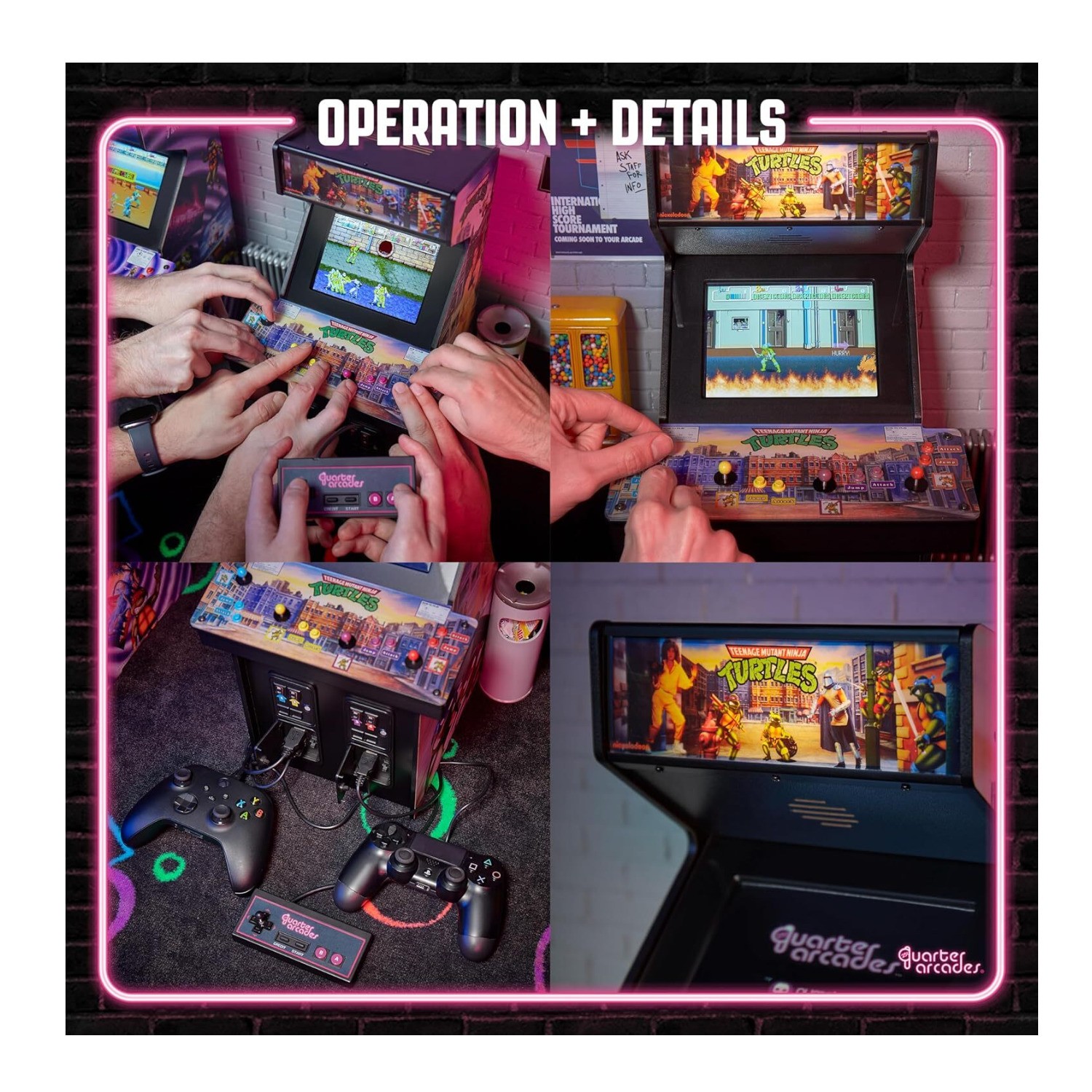 Numskull Quarter Arcades Teenage Mutant Ninja Turtles Collector's Mini Arcade