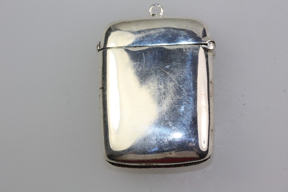 Turquoise Antique Silver Vesta Case