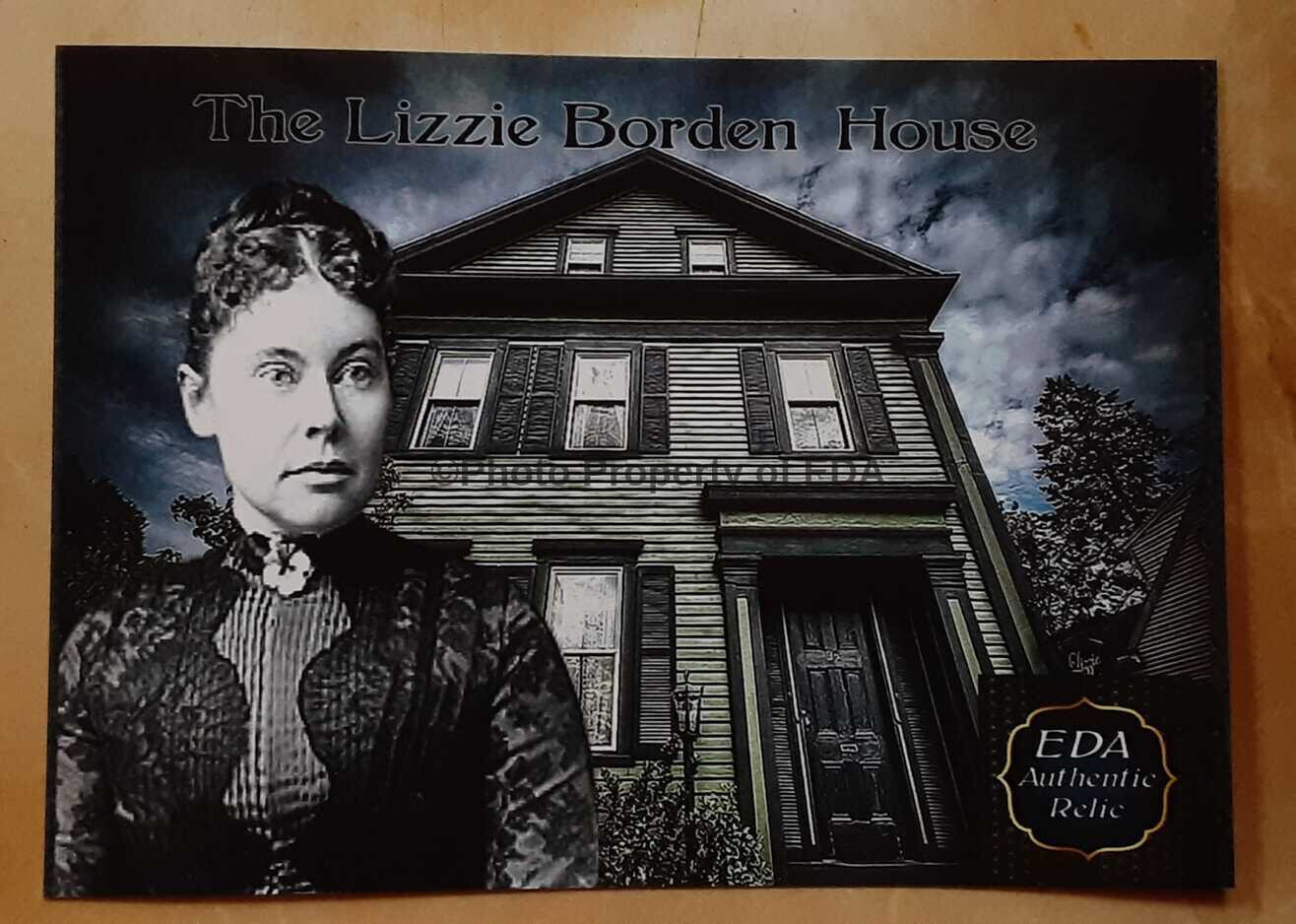 LIZZIE BORDEN HOUSE Wood Relic Certificate Authenticity Ax Murder Haunted Relic