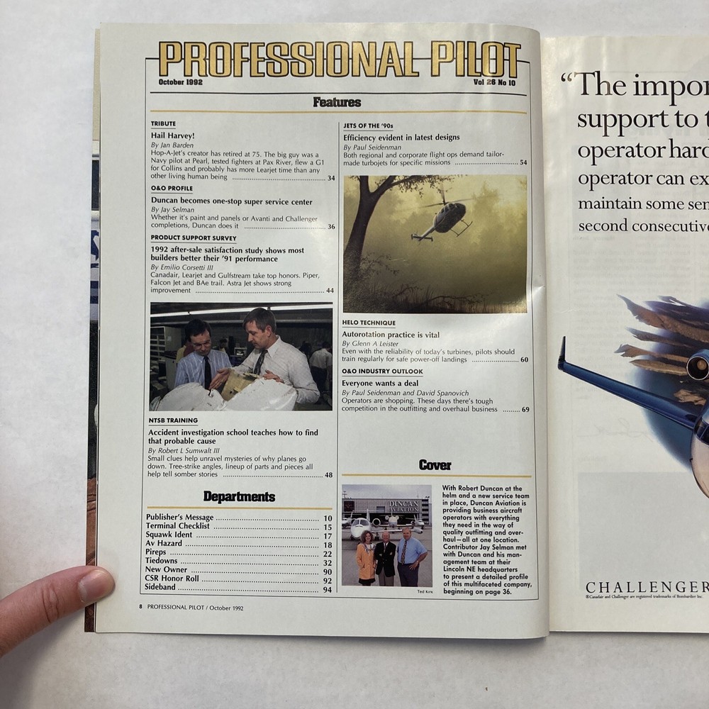 Professional Pilot - October 1992 Issue