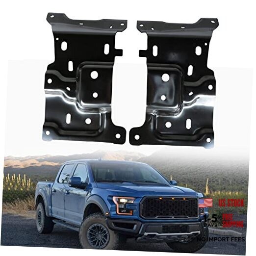 2Pcs Front Driver and Passenger Side Bumper Mounting Plate Replacement for