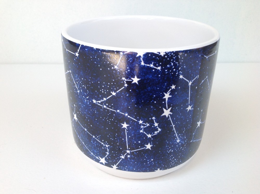 Constellation midnight blue & white ceramic planter, bowl, organization, etc