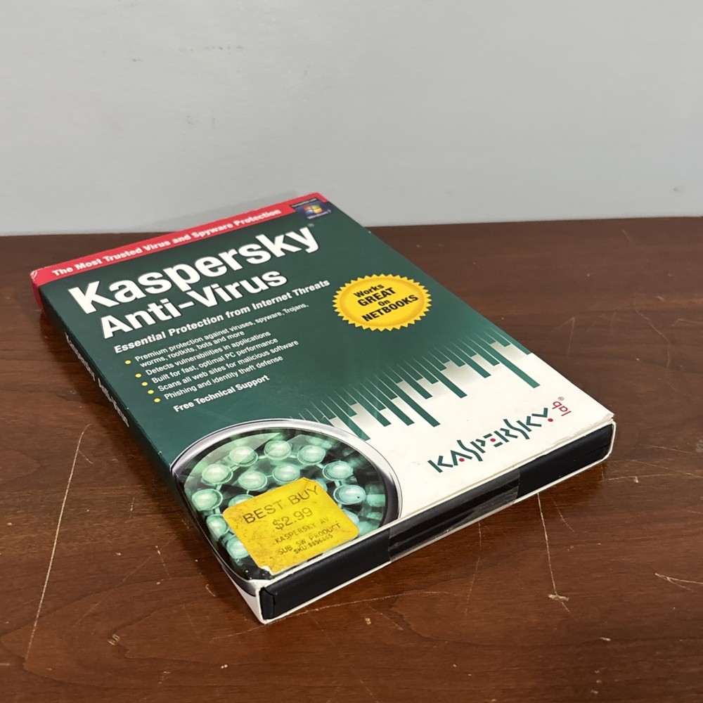 Kasperslab Anti-Virus Software PC Protection Netbook Compatible New Sealed