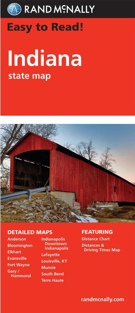 Rand McNally State Map: Indiana