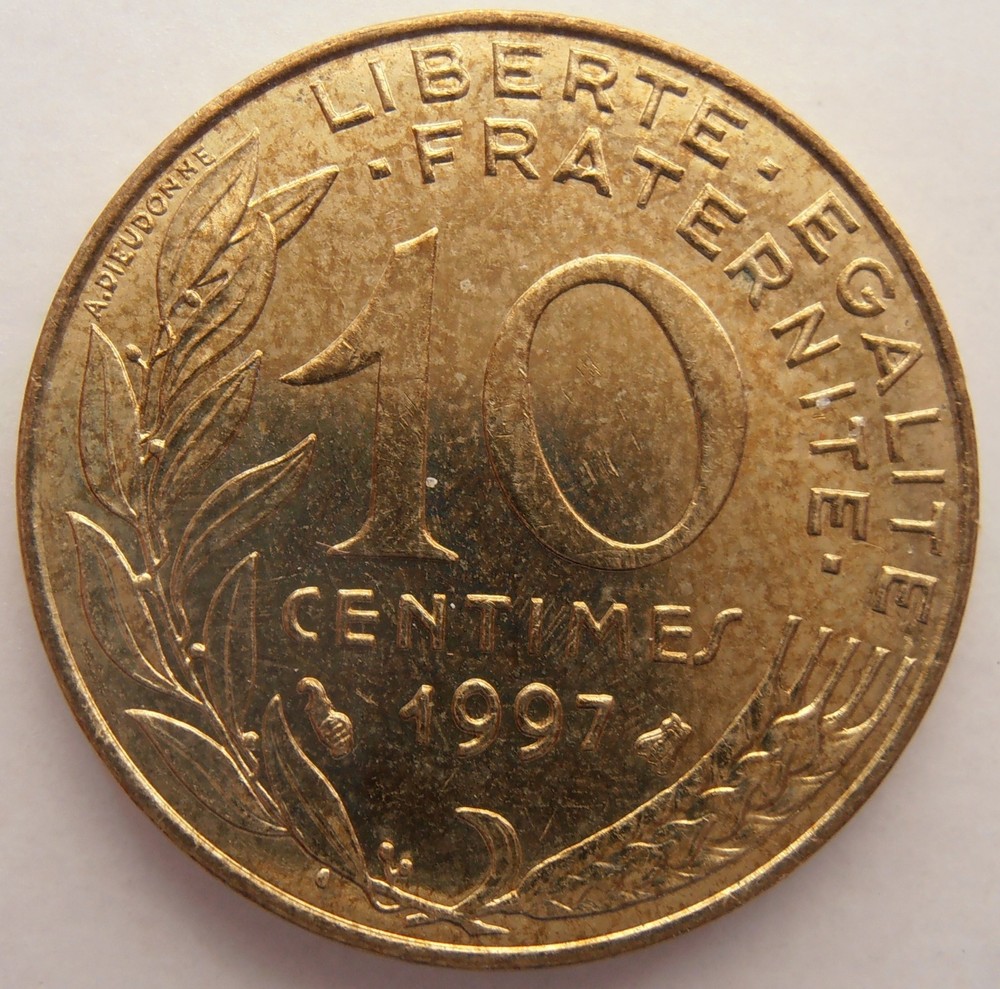 FRANCE  10 CENTIMES 1997