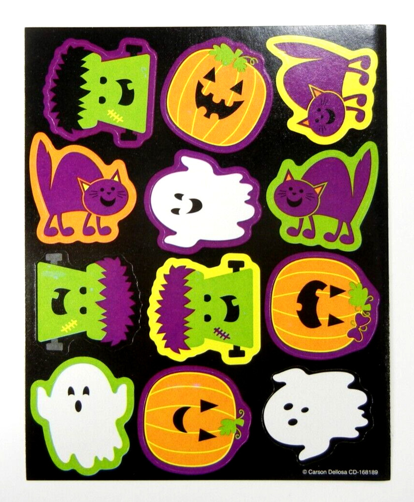 Halloween Pumpkins Cats Ghost & Ghouls Stickers Carson Dellosa