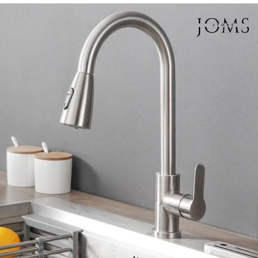 Llave De Agua Para Cocina Con Rociador Extraible Grifos Fregadero Lavamanos