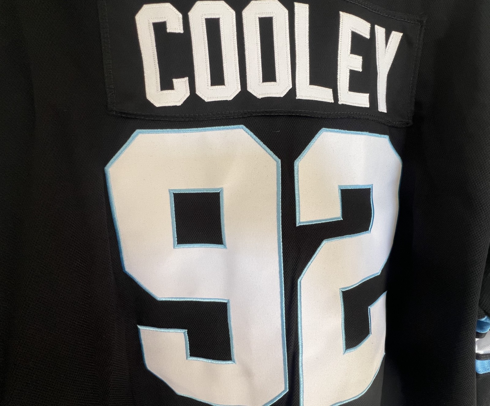 Utah Hockey Club #92 Logan Cooley Stitched Black Hockey Jersey Mens L- 52
