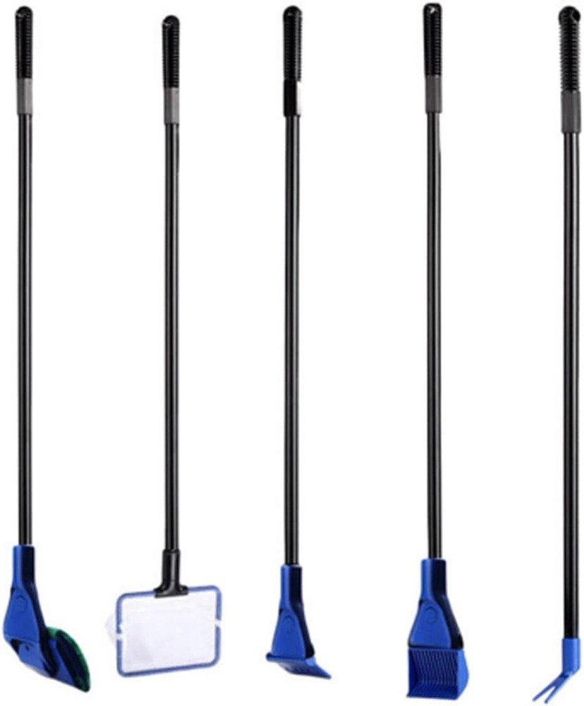 5-in-1 Aquarium Cleaning Tools: Efficient Siphon Vacuum & Algae Scraper