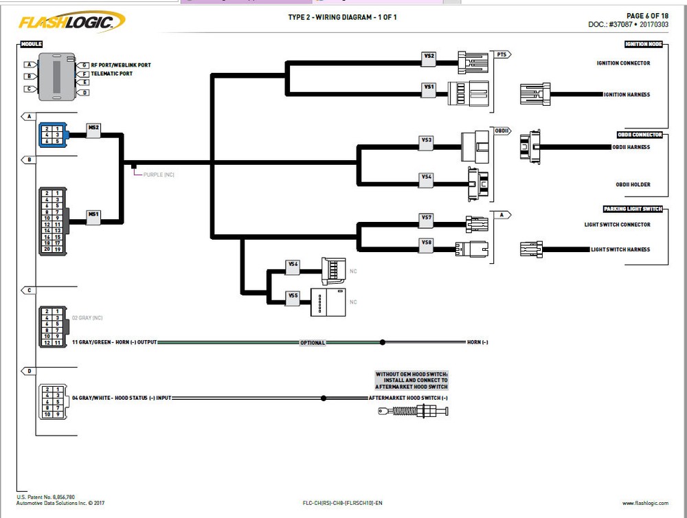 Flashlogic Add-On Plug & Play Remote Start for 2017 Chrysler Pacifica FLRSCH10
