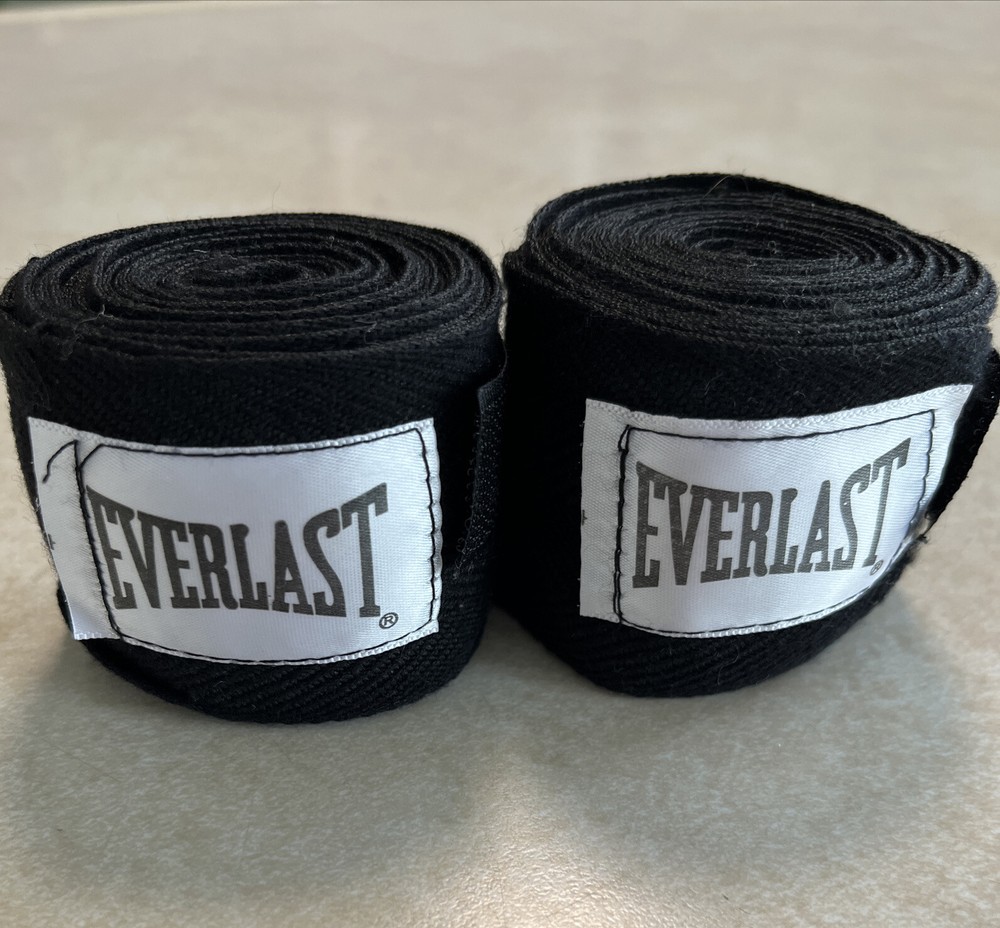 Everlast hand wraps pair, 120 inch, black