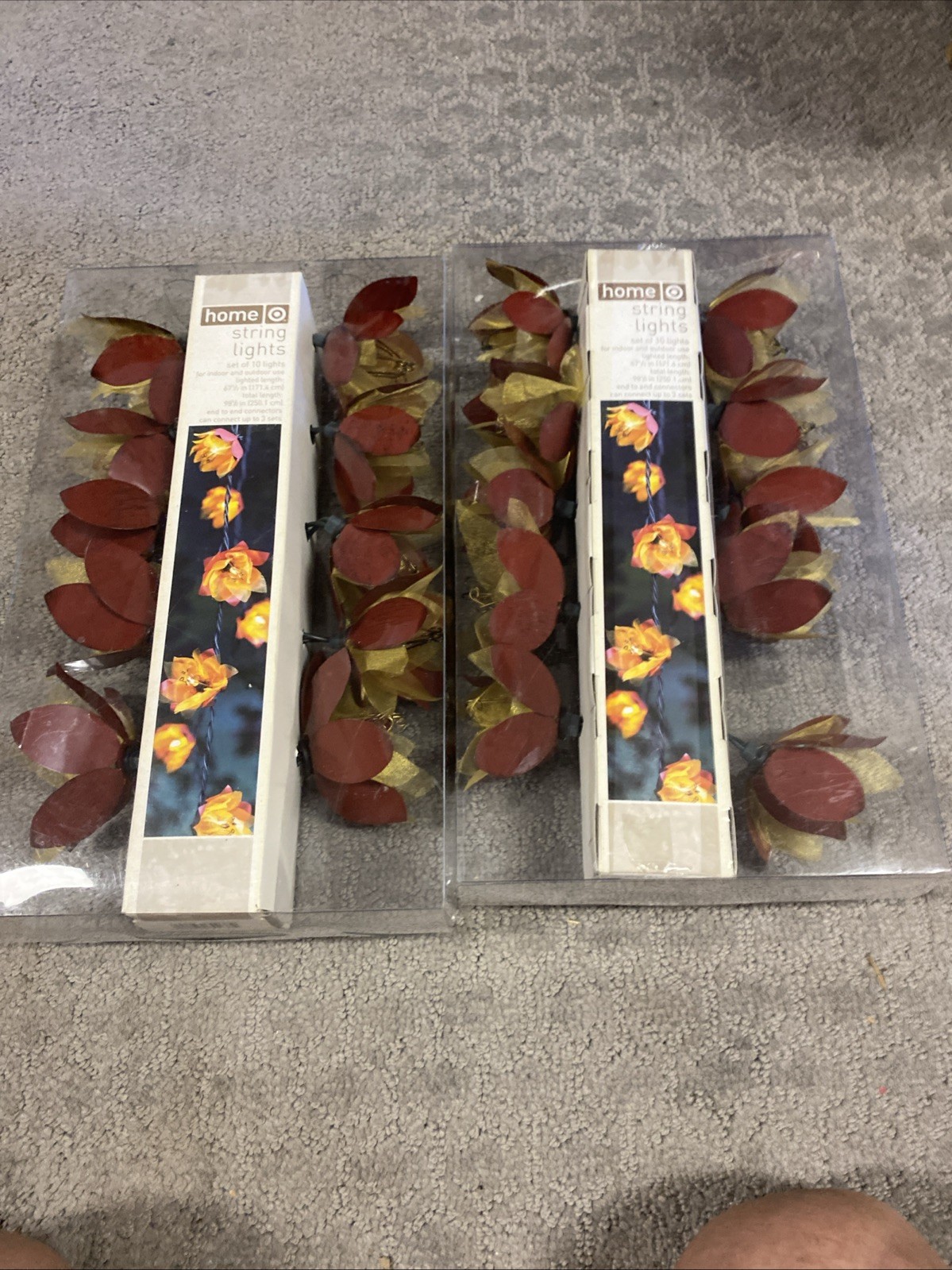 2 Sets Indoor-Outdoor Flower String Lights for Patio