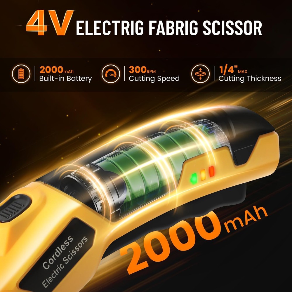 Electric Scissors, Cardboard Cutter, With LED Light, High-Efficiency Brushles...