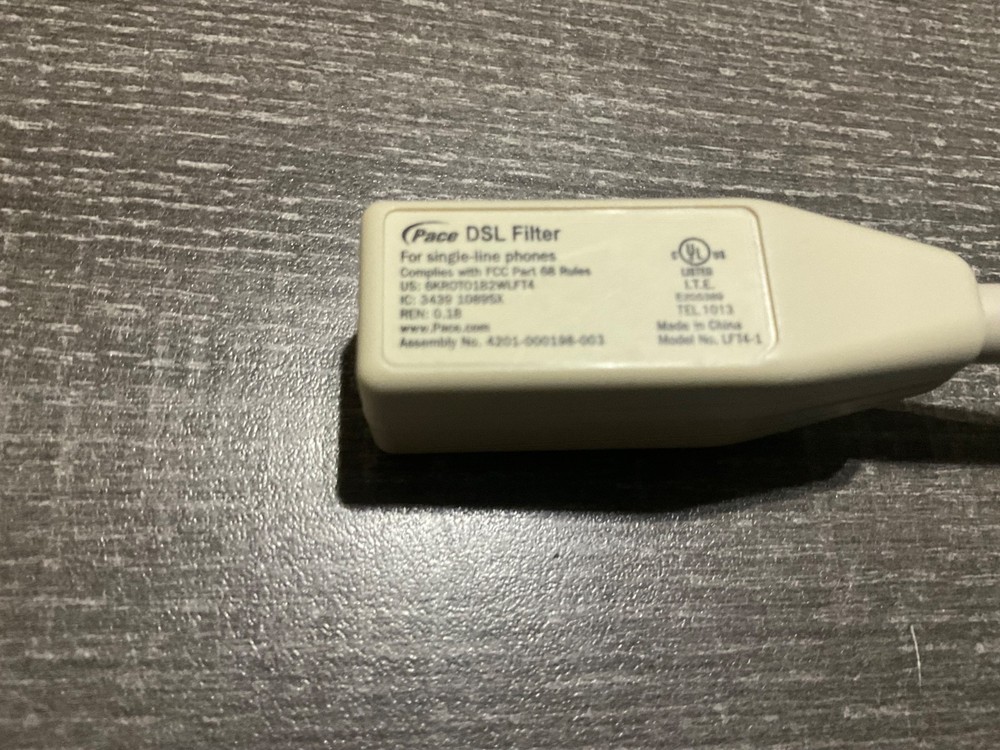 Pace DSL Filter LFT 4-1 for Single-Line Phones