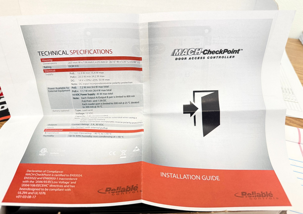 reliable mach-checkpoint door access controller