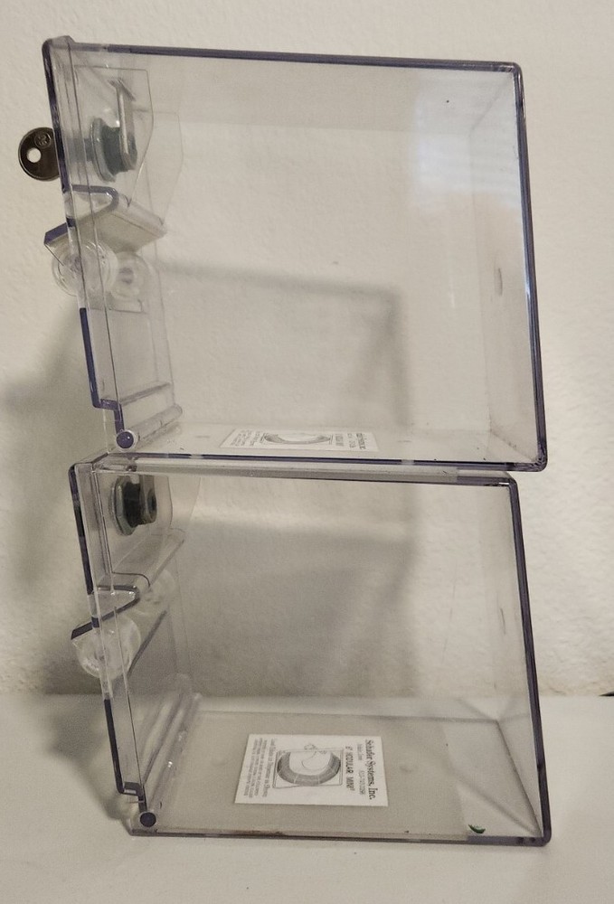 Schafer Systems Dual 6" Modular Mini Lottery Ticket Plastic Case 2 Pack W/ Key