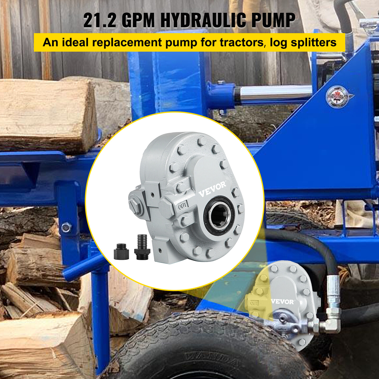 Hydraulic Tractor PTO Pump GP-PTO-A-9-6-S 21.2 GPM @ 540 RPM 9-8902-9
