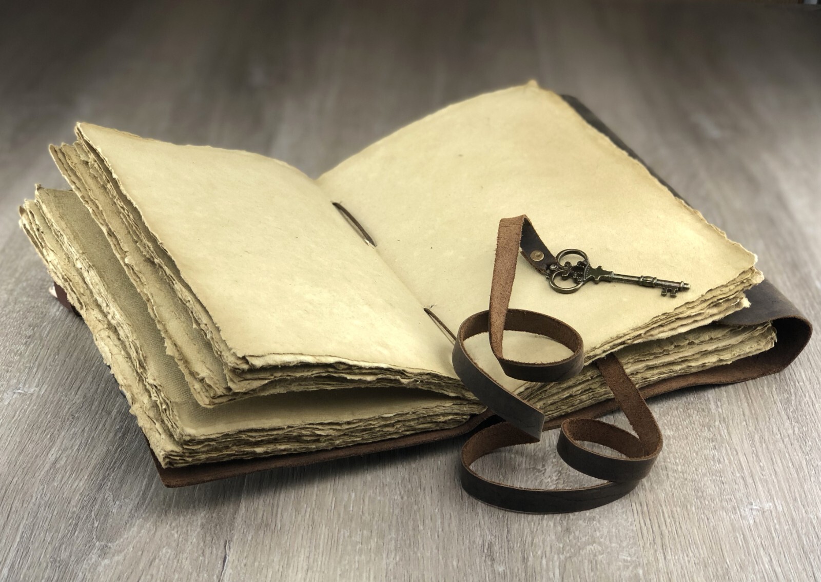 Personalized Leather Journal With Small Defects Handmade Deckle Edge Paper