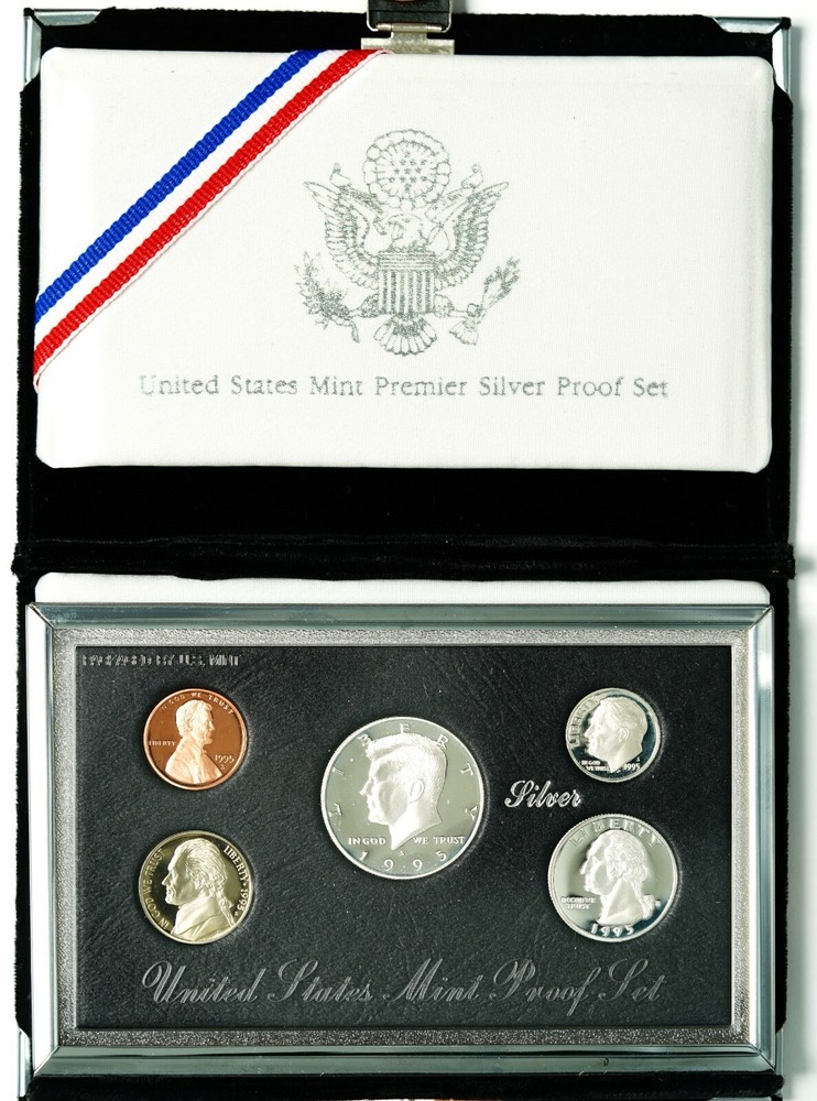 1995 United States Premier Silver Proof Set w/ Box & COA
