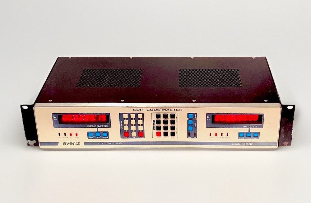 WORKING Evertz 4000 Professional VITC/LTC Timecode Generator / Reader Rack Unit