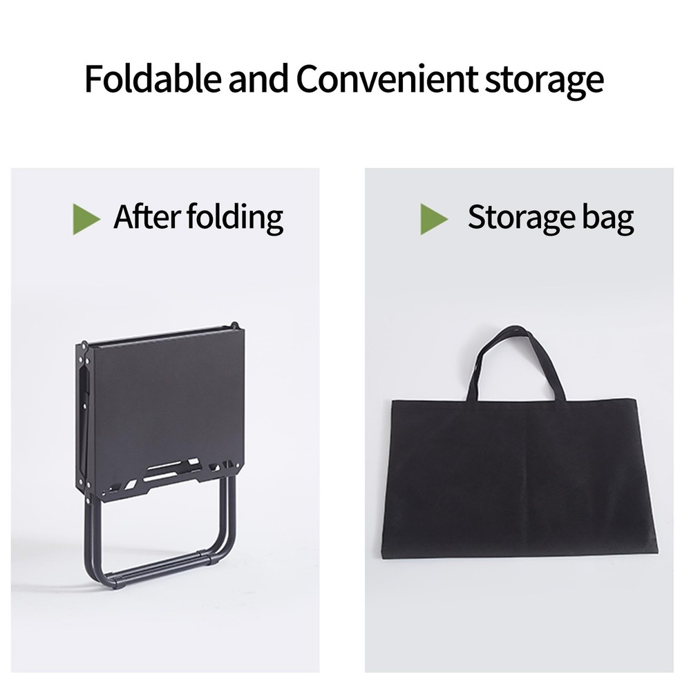 Portable Camping Table, Metal Tactical Foldable Table with Storage Bag, Durab...