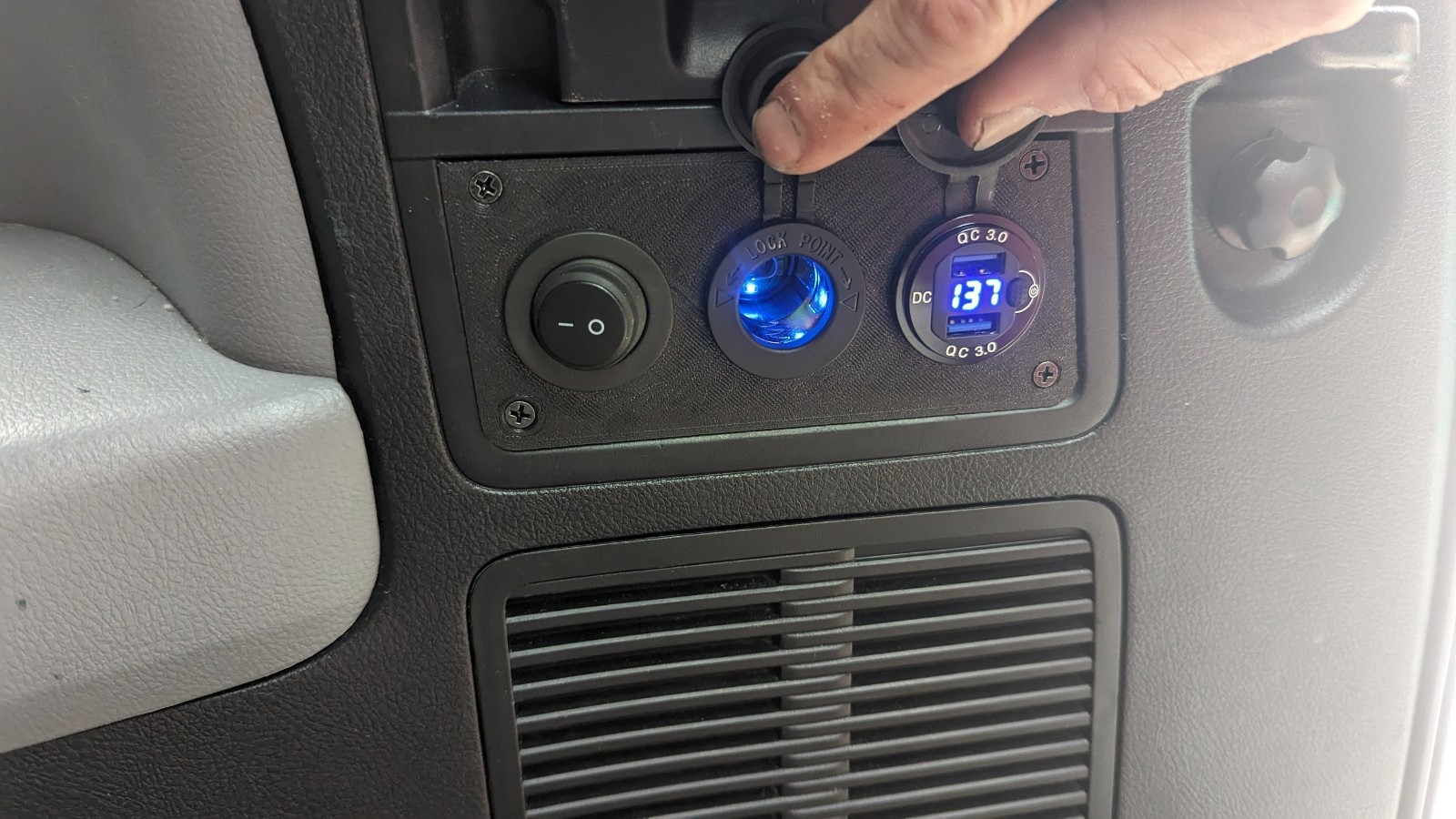 Sequoia rear cargo 12 volt accessory panel (2008-2021)