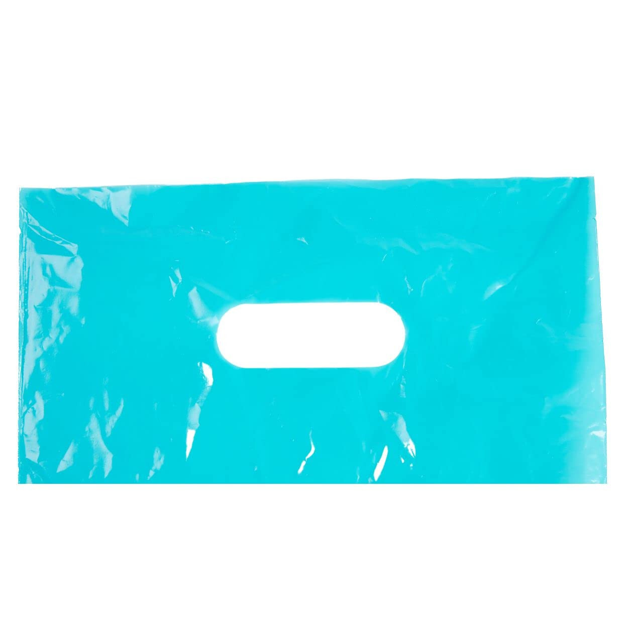 Plastic Bags 1000 Blue Shopping Merchandise Die Cut Handles 9 x 12" Diecut