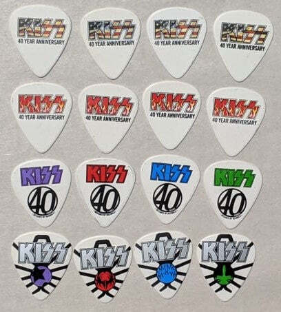 KISS Set of 16 KISS 2014 40th ANNIVERSARY TOUR Guitar Picks