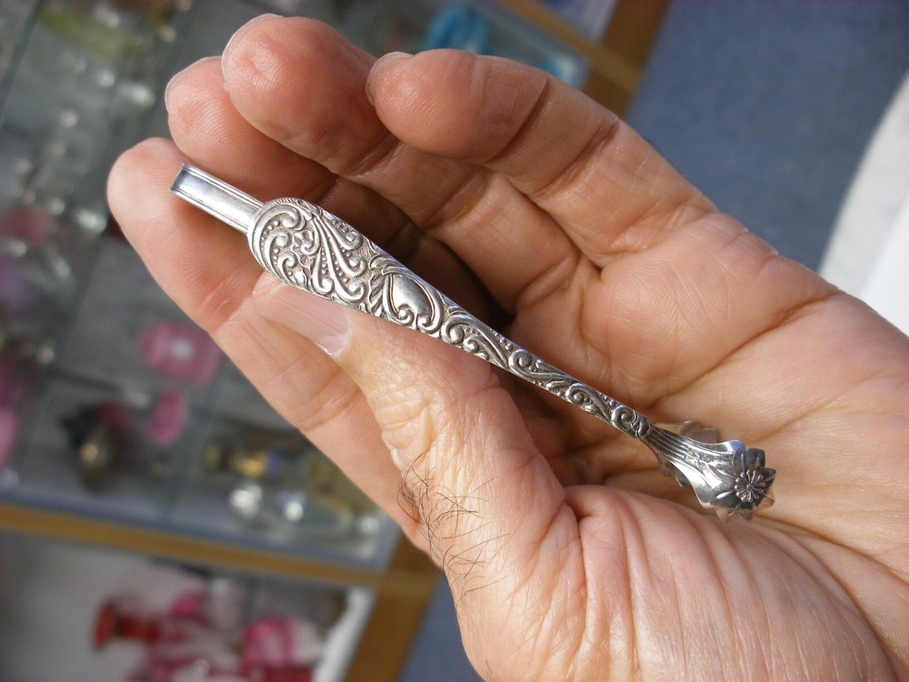 Antique Silver Bon Bon Tongs