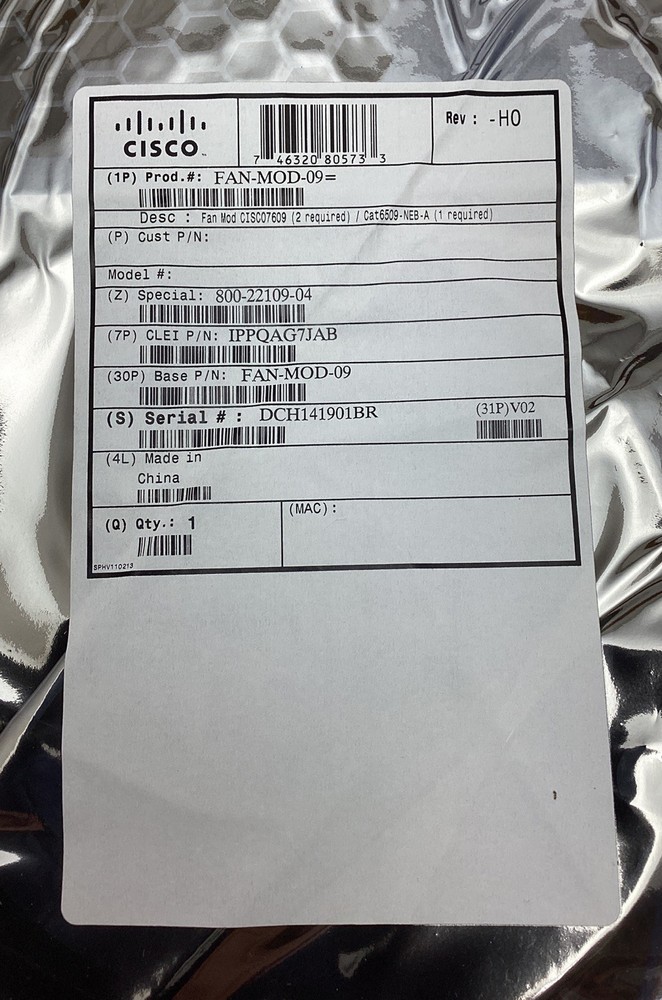 Cisco FAN-MOD-09 IPPQAG7JAB