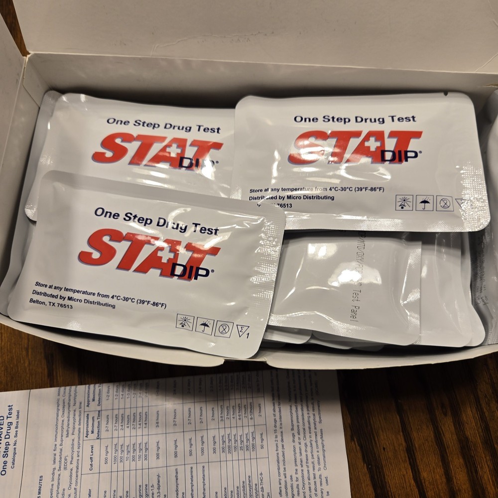 STAT 1 One Step Dip Drug Test. 25 Count