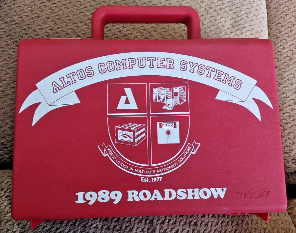 ALTOS Computer Systems 1989 Roadshow COMDEX 1989 Giveaway Plastic Case w/ Ticket