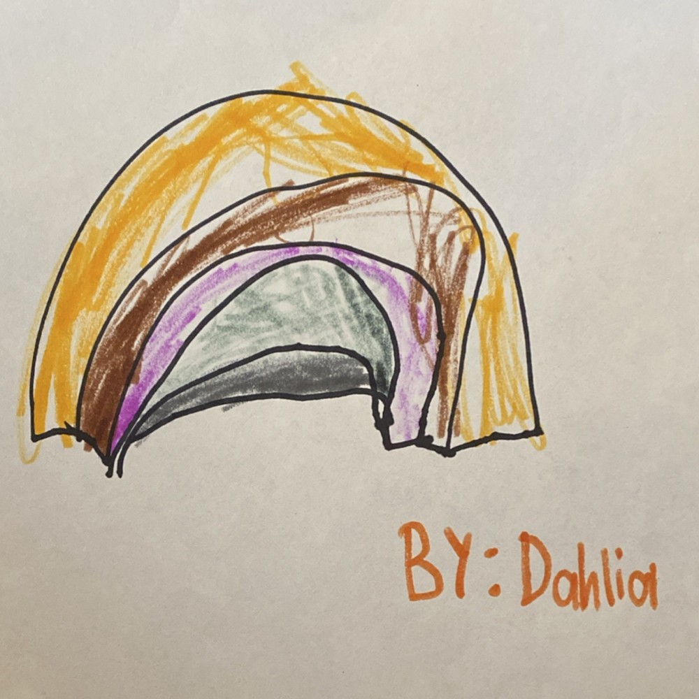 Unique Rainbow Kid Drawing