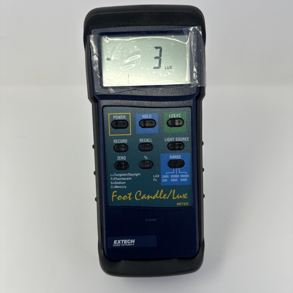 Extech 407026 Heavy Duty Foot Candle Lux Light Meter
