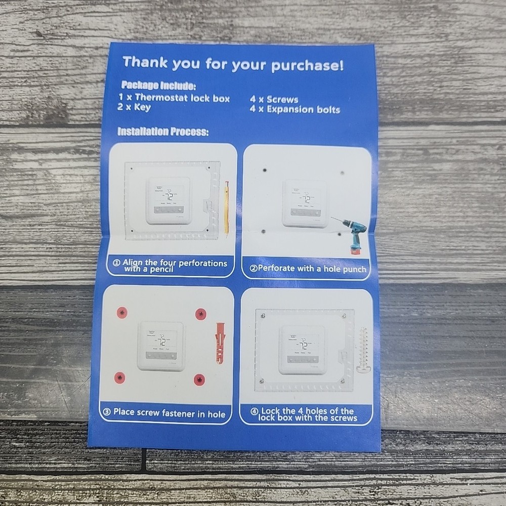 Thermostat Lock Box with keys clear [130]