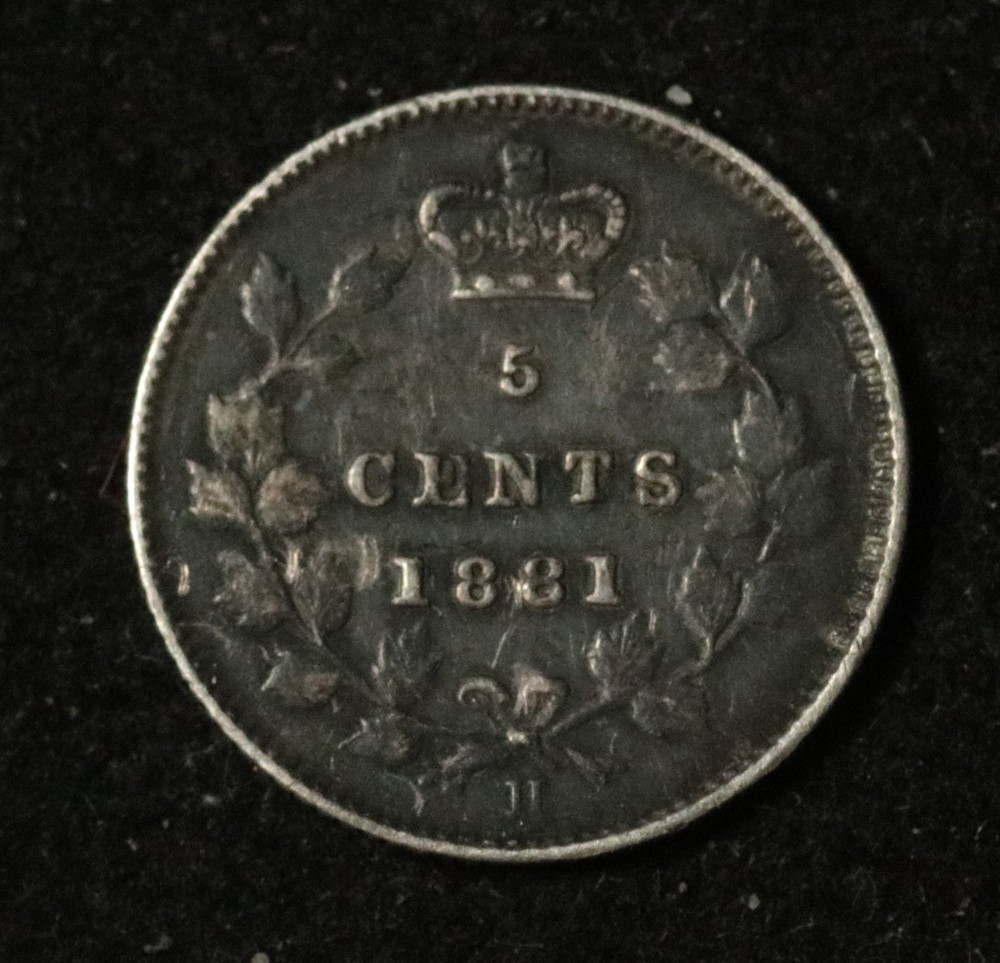 Canada 1881-H 5 Cents - Silver - Victoria - Nice Condition