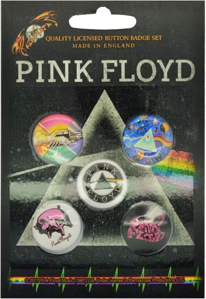 Pink Floyd Prism Button Badge Pack One Size White
