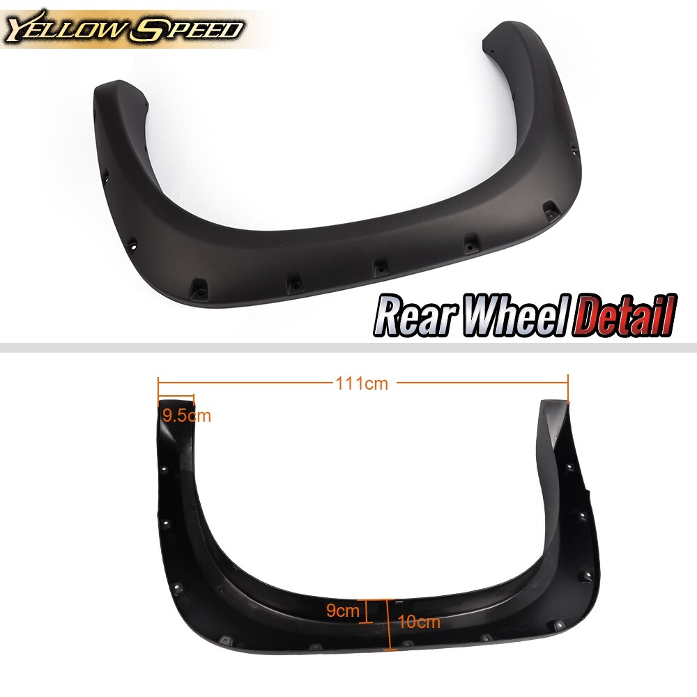 Fit For 02-08 Ram 1500 03-09 Ram 2500/3500 Pocket Rivet Style Fender Flares 4pcs