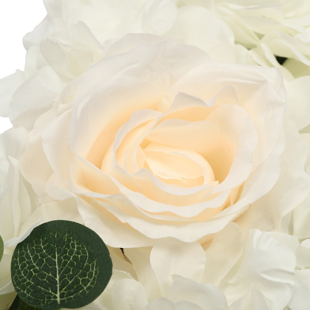 3D Flower Wall Panel-12pcs Artificial Flower Wall Background Silk Rose Wedding