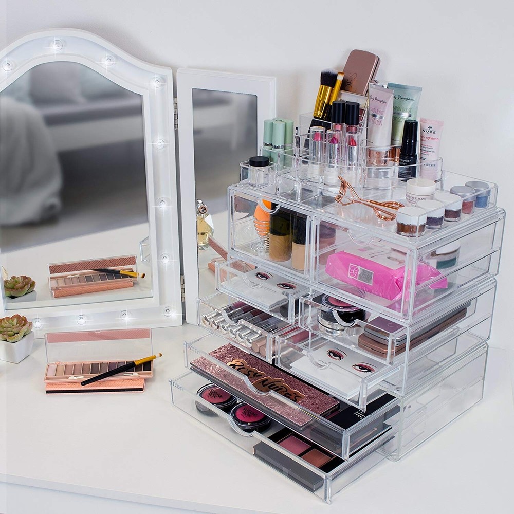 Stackable Cosmetic Organizer 13.5" Extra Wide - 2 Drawer (XL)