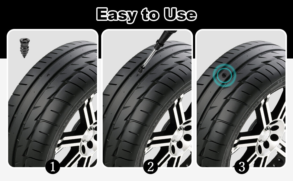 Car Tubeless Vacuum Tyre Puncture Repair Kit Screw Nails Tire Patch Plug 85PCS