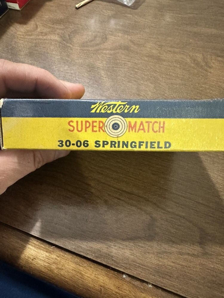 Winchester Western Super Match 30-06 Springfield Empty Ammo Box MINTY!!