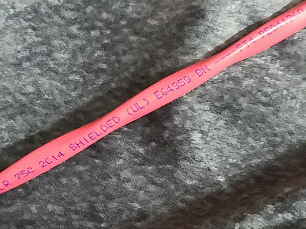 Belden Wire 5120FL 14/2C Shielded Riser Security/Fire Alarm Cable FPLR Red /50ft