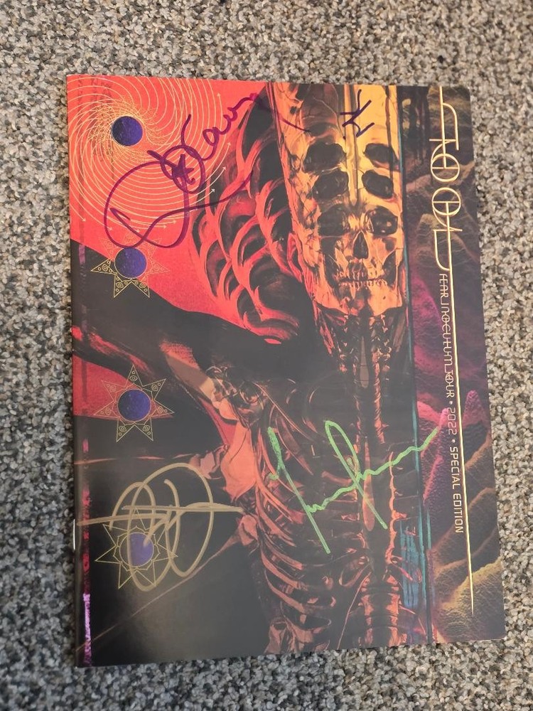 Tool Signed VIP Tour Program By All 4! Maynard/Carey/Jones/Chancellor Ships ASAP
